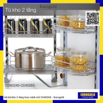 Hệ kệ kho 2 tầng inox cánh mở C040260 - Eurogold
