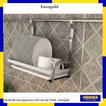 Kệ để đĩa treo ngoài inox 304 nan dẹt EV88 - Eurogold