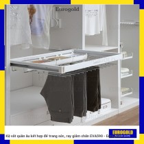 Kệ vắt quần âu kết hợp để trang sức, ray giảm chấn EVA590 - Eurogold