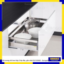 Kệ xoong nồi inox hộp 2 lớp đáy, gắn cánh EU130900 - Eurogold