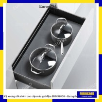 Kệ xoong nồi nhôm cao cấp màu ghi đậm EUM5180G - Eurogold