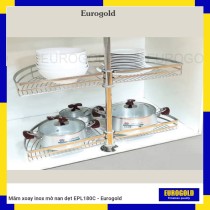 Mâm xoay inox mờ nan dẹt EPL180C - Eurogold