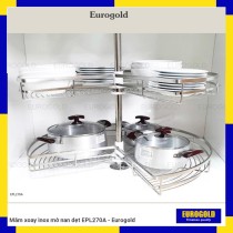 Mâm xoay inox mờ nan dẹt EPL270A - Eurogold