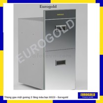 Thùng gạo mặt gương 2 tầng màu bạc B323 - Eurogold