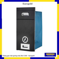 Thùng gạo mặt gương màu đen C300 - Eurogold