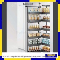 Tủ đồ khô 6 tầng cánh mở màu ghi cao cấp EUM6L660G - Eurogold