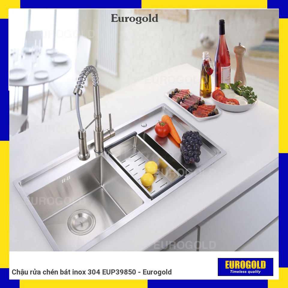 Chậu rửa chén bát inox 304 EUP39850 - Eurogold