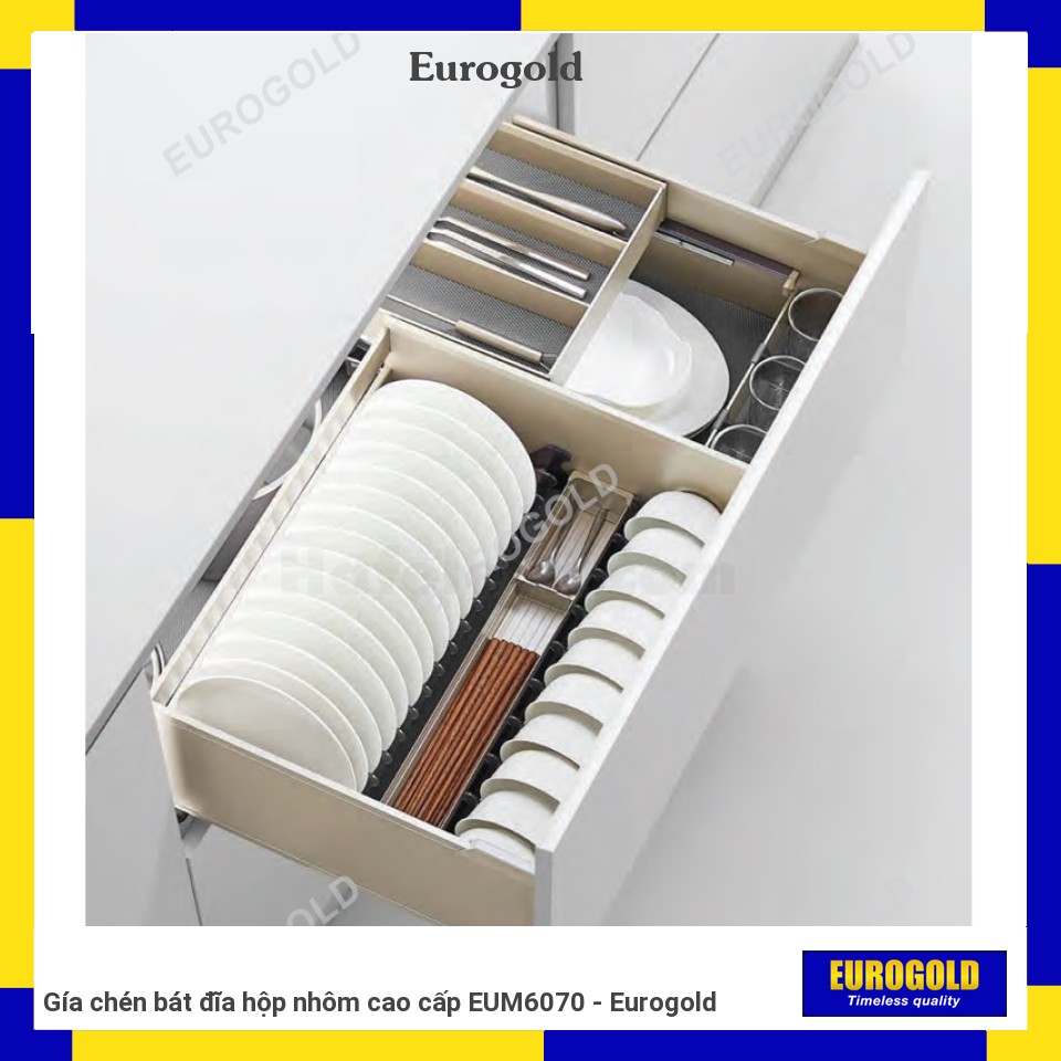 Gía chén bát đĩa hộp nhôm cao cấp EUM6070 - Eurogold