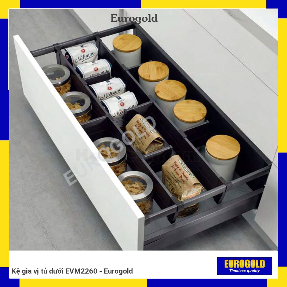 Kệ gia vị tủ dưới EVM2260 - Eurogold