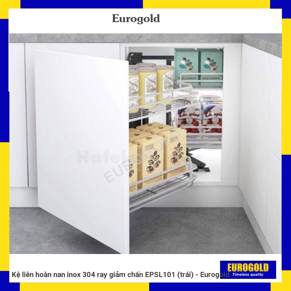 Kệ liên hoàn nan inox 304 ray giảm chấn EPSL101 (trái) - Eurogold