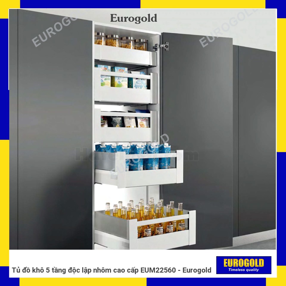 Tủ đồ khô 5 tầng độc lập nhôm cao cấp EUM22560 - Eurogold